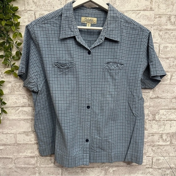 Cabela’s Button Down Shirt Women’s 2XL Checkered 100%‎ cotton - Picture 1 of 4
